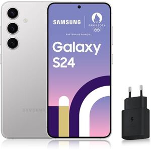 Samsung GALAXY S24, Smartphone Android 5G, 256 Go, Chargeur secteur rapide 25W inclus [Exclusivité Amazon], Smartphone déverrouillé, Argent, Version FR - Publicité