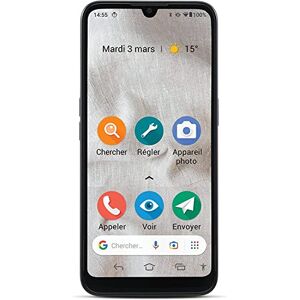 Doro 8100 4G Smartphone Senior Téléphone Portable Résistant à l'eau Triple Caméra Touche Assistance avec GPS Écran 6.1" Reconnaissance Visage Android [Version Française] (Noir) - Publicité