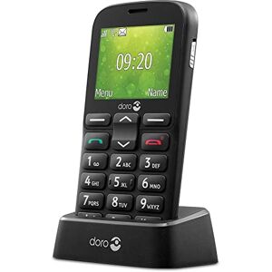 Doro 1381 Téléphone Portable 2G Dual SIM Débloqué pour Seniors avec Grandes Touches, Caméra 2 MP, Touche d'Assistance et Socle Chargeur [Version Française] (Noir) - Publicité