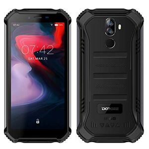 DOOGEE (3GB+32GB Télephone Portable incassable debloqué 4G Android 9,0 – 5,5 '' (Gorilla Glass 4) IP68 / IP69K étanche imperméable Smartphone Militaire 4650mAh, NFC Noir - Publicité