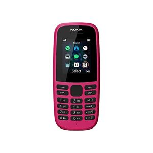 Nokia 105 (édition 2019) 1,77 pouces UK SIM Free Feature Phone (Single SIM) Rose - Publicité
