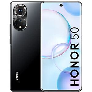 Honor 50 Smartphone 5G quad caméra 108 MP, Mémoire 6Go + 128G, Écran OLED 6.57" 120Hz, Qualcomm SnapdragonTM 778G, Batterie 4300mAh, Android 11 GMS, Double SIM, Débloqué, Noir Minuit - Publicité