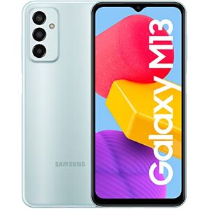 Samsung Galaxy M13, Téléphone Portable Android sans Carte SIM, Smartphone, 4 Go de RAM, 64 Go de Stockage, Bleu Clair Version FR - Publicité