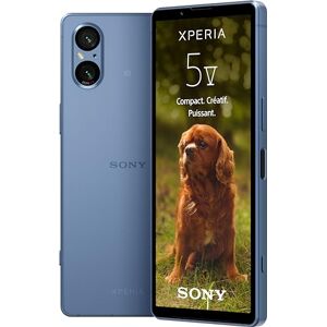 Sony Xperia 5 V Ecran 6.1 Pouces 21:9 CinemaWide HDR OLED 120Hz Triple Longueur Focale (avec capteur Nouvelle génération & ZEISS) Android 13 Bleu - Publicité