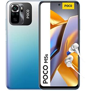 Xiaomi POCO M5s Smartphone 4+64GB, écran 6.43" FHD+ AMOLED, MediaTek Helio G95, 64MP Quad Camera, 5000mAh, NFC, Bleu (EU Version + 2 Ans de Garantie) sans Chargeur - Publicité