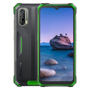 Blackview BV7100 Smartphone Incassable, 13000mAh Batterie 33W Charge Rapide, IP68/IP69K Téléphone Portable Robuste Étanche, Android 12 Helio G85 6Go+128Go, 6.58'' FHD+, 12MP Caméra, GPS NFC Vert - Publicité