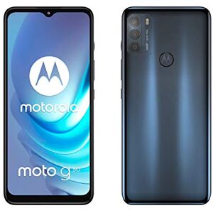 Motorola Smartphone Moto G50 (6,5" Max Vision HD+, Qualcomm Snapdragon 480 2,0 GHz octa-core, triple caméra 48 MP, batterie 5 000 mAh, double SIM, 4/64 Go, Android 11), Gris acier - Publicité