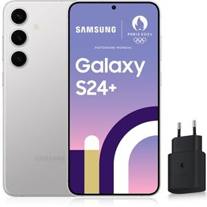 Samsung GALAXY S24 +, Smartphone Android 5G, 512 Go, Chargeur secteur rapide 25W inclus [Exclusivité Amazon], Smartphone déverrouillé, Argent, Version FR - Publicité