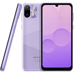 Ulefone Android 12 Téléphone Portable Note 6T, 3Go + 64Go, 8,5mm Ultra Mince Dual SIM 4G Smartphone Debloqué, Écran HD+ 6,1'',Fente pour 3 Cartes, Caméra 13MP+5MP, Déverrouillage du Visage GPS Violet - Publicité