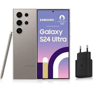 Samsung GALAXY S24 Ultra, Smartphone Android 5G, 512 Go, Chargeur secteur rapide 25W inclus [Exclusivité Amazon], Smartphone déverrouillé, Gris, Version FR - Publicité