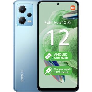 Xiaomi REDMI NOTE 12 5G 4 128GO BLEU, Ecran 6.7'', Smartphone Débloqué, Batterie mAh 5000, Mémoire ROM 128 GO,RAM 4 GO, Android 12, Processeur Snapdragon 4 Gen 1 gravure en 6nm Octocore jusqu’à 2,0GHz - Publicité