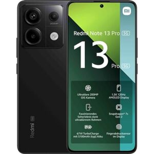 Xiaomi REDMI Note 13 Pro 5G Midnight Black, Ecran 6.67'', Smartphone Débloqué, Batterie mAh 5100, Mémoire ROM 256GO,RAM 8GO, Android 13, Snapdragon 7s Gen 2, Gravure en 4nm, 8-Coeurs Jusqu’à 2,4GHz - Publicité