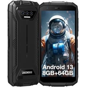 DOOGEE S41T Téléphone Portable Incassable,Smartphone Incassable Android 13，8Go+64Go（1TO）,5.5” IPS HD Smartphone Pas Cher，6300mAh Batterie,13MP Caméra，Smartphone 4G Dual SIM/NFC/Face Unlock/OTG/GPS - Publicité