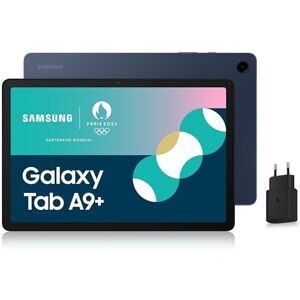 Samsung Galaxy Tab A9+ Tablette Android, 128 Go de Stockage, Grand écran de 11", Wifi, Son 3D, Bleu marine, avec Chargeur secteur rapide 25W inclus (version FR) - Publicité