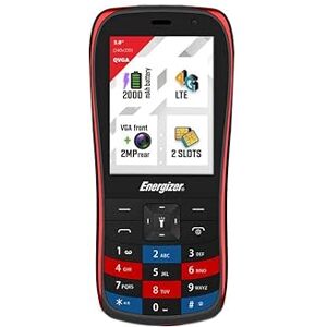 Energizer Téléphone à Clavier Physique E284S 4G Batterie 2000 mAh Double Sim (Nano SIM) Garanti 3 Ans Noir/Rouge - Publicité