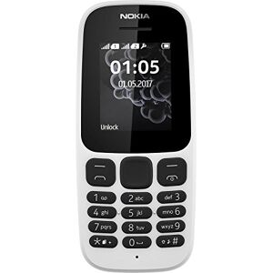 Nokia Smartphone déverrouillé de l'usine (105 [2017] Ta-1037 (850/1900)) 2G bibande Blanc - Publicité