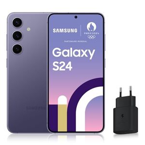 Samsung GALAXY S24, Smartphone Android 5G, 256 Go, Chargeur secteur rapide 25W inclus [Exclusivité Amazon], Smartphone déverrouillé, Indigo, Version FR - Publicité