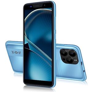 Xgody Telephone Portable, Écran 5,5" Android 9 Quad Core, 16Go ROM/SD 64 Go, Batterie 2500mAh, Double Caméra 5MP Smartphone Pas Cher, Double SIM, 3 Slots Face ID 3G (Bleu) - Publicité