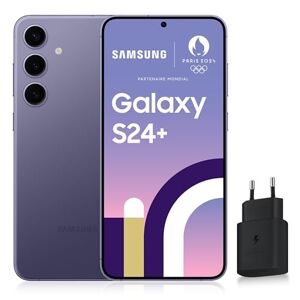 Samsung GALAXY S24 +, Smartphone Android 5G, 256 Go, Chargeur secteur rapide 25W inclus [Exclusivité Amazon], Smartphone déverrouillé, Indigo, Version FR - Publicité