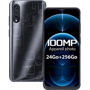 CUBOT X70 Telephone Portable, 24Go +256Go/1To, Android 13 Smartphone, 100MP+32MP Caméras, 6.58" FHD+Écran 120Hz Ultra Fluide, MediaTek Helio G99 Octa Core, 5200mAh, Dual SIM/NFC/GPS, Noir Technique - Publicité