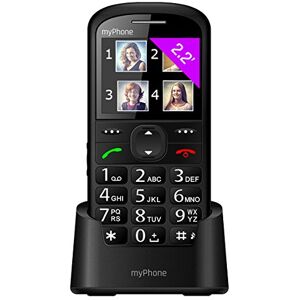 MP myPhone myPhone Halo 2 Téléphone Noir Portable Senior Débloqué avec Grandes Touches, Station de Charge - Publicité