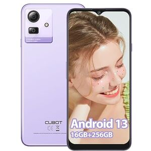 CUBOT Note 50 Téléphone Portable Débloqué, 16Go + 256Go/1To Smartphone Pas Cher, Android 13, Écran 6,56" HD+ Telephone Portable, Caméra 50MP, Octa-Core 5200mAh, NFC/Face ID/Fingerprint/OTG (Violet) - Publicité