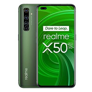 realme X50 Pro Smartphone 6,44 "5G, 8 Go de RAM + 128 Go de ROM, Processeur OctaCore Qualcomm Snapdragon 865, Caméra Quad AI 64MP, MicroSD, Vert Mousse - Publicité
