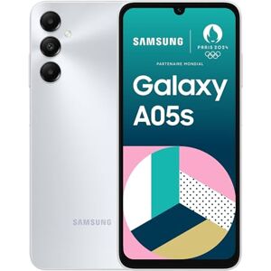 Samsung Galaxy A05s, Smartphone Android 4G, stockage 64 Go, Ram 4Go, batterie 5000 mAh, Smartphone déverrouillé, Argent, Version FR - Publicité