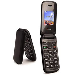 TTfone TT140 Téléphone Portable débloqué (1.77pouces, la cliquenaude Flip Pliant) (Noir) - Publicité