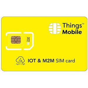 Things Mobile Carte SIM IOT (Internet of Things)  Couverture Mondiale, réseau Multi-opérateur GSM/2G/3G/4G LTE, sans coûts Fixes, sans échéance avec des tarifs compétitifs. 10 € de crédit Inclus - Publicité