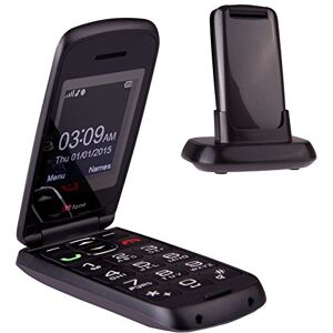 TTfone Star- Téléphone Mobile à Clapet et à Grosses Touches Facile à Utiliser Sans Carte SIM (Gris) - Publicité