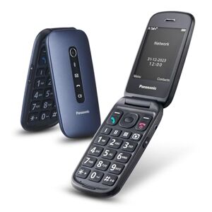 Panasonic Téléphone Portable à Clapet KX-TU550EXC, 4G, Appareil Photo 1,2MP, Téléphone Senior avec Grand Écran 2,8", 300 Heures d'Autonomie en Veille, Bleu - Publicité