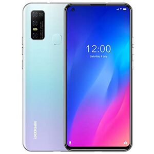 DOOGEE Téléphone Portable Débloqué  N30 (4 Go RAM+128 Go ROM), Smartphone Android 10, Écran Perforé HD+ 6,55 Pouces, Double Carte SIM+Carte SD Dédiée 256 Go, Batterie 4500mAh, Caméra AI 16MP Blanc - Publicité