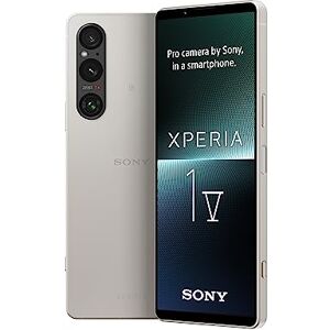 Sony Xperia 1 V Smartphone Android, Téléphone Portable Ecran 6.5 Pouces 21:9 CinemaWide 4K HDR OLED Taux de rafraichissement de 120Hz Triple caméra 256Go Stockage IP65/68 (Argent) - Publicité