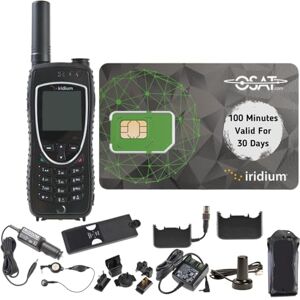 OSAT Iridium 9575 Extreme Téléphone Satellite et Carte SIM prépayée avec validité de 100 minutes/30 Jours – Voix, Messagerie Texte SMS Couverture Mondiale - Publicité