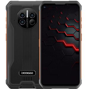 DOOGEE 5G Telephone Incassable V10, Batterie 8500mAh, Thermomètre Frontal Infrarouge, 6.39'' Android 11 Smartphone Débloqué Antichoc Etanche, Caméra 48MP,Charge sans Fil,8GB+128GB Double SIM Orange - Publicité