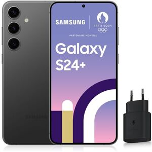 Samsung GALAXY S24 +, Smartphone Android 5G, 256 Go, Chargeur secteur rapide 25W inclus [Exclusivité Amazon], Smartphone déverrouillé, Noir, Version FR - Publicité