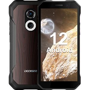 DOOGEE S61 Pro Telephone Portable Incassable 128Go ROM/SD 512Go, 5180mAh, Écran 6.0" HD, Caméra Arrière à Double Anneau 48MP Android 12 Smartphone Incassable, IP69K/Face ID/OTG/GPS-Grain de Bois - Publicité