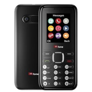 TTfone TT150 Téléphone Portable Basique Débloqué avec Bluetooth, Batterie Longue Durée, Double SIM avec Appareil Photo et Jeu, Facile à Utiliser, Robuste et Léger (Black) - Publicité
