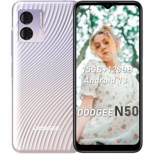 DOOGEE Telephone Portable, Smartphone N50 Android 13, Téléphone Portable Smart PA K9 Amplifier+6.52" HD+Écran Goutte,15 Go+128 Go/1To, Octa Core 4200mAh 50MP+2MP, Dual 4G Nano SIM/Face ID/OTG - Publicité