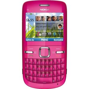 Nokia C3-00 Smartphone Ecran 6,1 cm -2,4 Pouces Bluetooth Appareil Photo 2 mégapixels Clavier QWERTY Rose (Import Allemagne) - Publicité