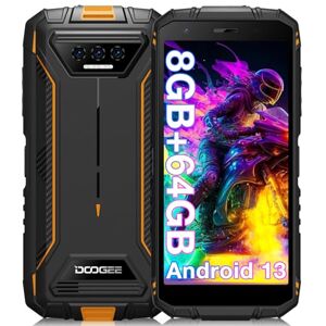 DOOGEE S41T Téléphone Portable Incassable 2024 8Go+64Go(1To), 6300mAh Batterie Smartphone Incassable 13MP Caméra, Smartphone Antichoc Écran 5.5" FHD Android 13, 4G Dual SIM/NFC - Publicité