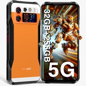 DOOGEE V20S Telephone Portable Incassable 5G [2024], 32GB+256GB 6.43'' 2K+1.58" AMOLED Écran, 50MP+24MP Vision Nocturne, 6000mAh/33W, Smartphone Incassable Android 13, IP68/IP69K/NFC/OTG, Orange - Publicité