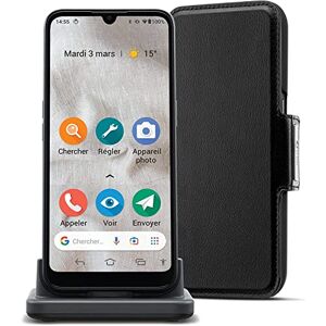 Doro 8100 Plus 4G Smartphone Débloqué pour Seniors, Résistant à l'eau, avec Triple Caméra, Écran 6.1", GPS, Reconnaissance Faciale, Socle Chargeur et Étui [Version Française] (Noir) - Publicité