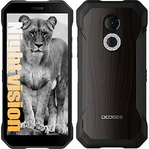 DOOGEE 4G Smartphone Vision Nocturne, S61 Pro, 6.0" HD+, 48MP + 20MP Infrarouge, 5180mAh, G35 Octa-Core 6Go + 128Go Téléphones Portables Débloqués Robuste Android 12 IP68 NFC Face ID Wood - Publicité