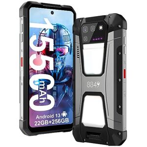 8849 Tank 2 Téléphone Portable Incassable, 22GO+256GO Android 13 4G Telephone Incassable avec Projecteur, 15500mAh 6,79" Smartphones Incassable avec 1200LM Camping Lampe, 64MP Vision Nocturne/OTG/GPS - Publicité