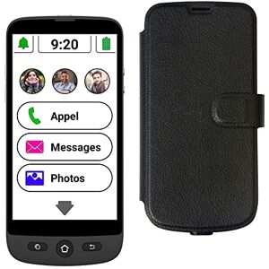 Amplicomms M510-M Smartphone 4G pour séniors avec câble magnétique de Charge et étui Portefeuille de Protection Téléphone Portable à Grosses Touches Facile à Utiliser. Version France-Benelux - Publicité