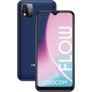 Logicom - Mobile à clapet double Sim avec bluetooth, écran 1,77’’, mémoire  32 Go, batterie de 800 mAh, autonomie jusqu’à 7 jours en veille, avec une