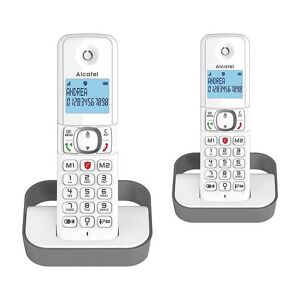 Téléphone fixe DUO Alcatel F860 Blanc-Gris - Publicité