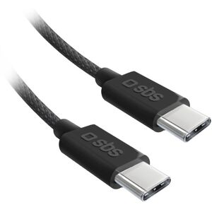 SBS Câble USB Câble tressé USB C - USB C PD 60W 1m50, noir